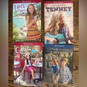 4 American Girl books Tenney Molly Lea Grace